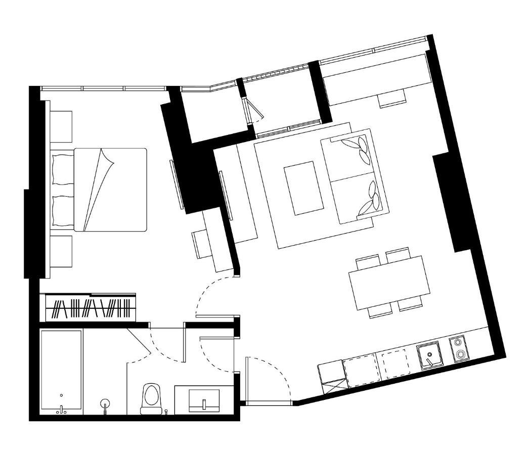 Somerset Rama 9 Банкок Екстериор снимка Floor plan of a typical apartment