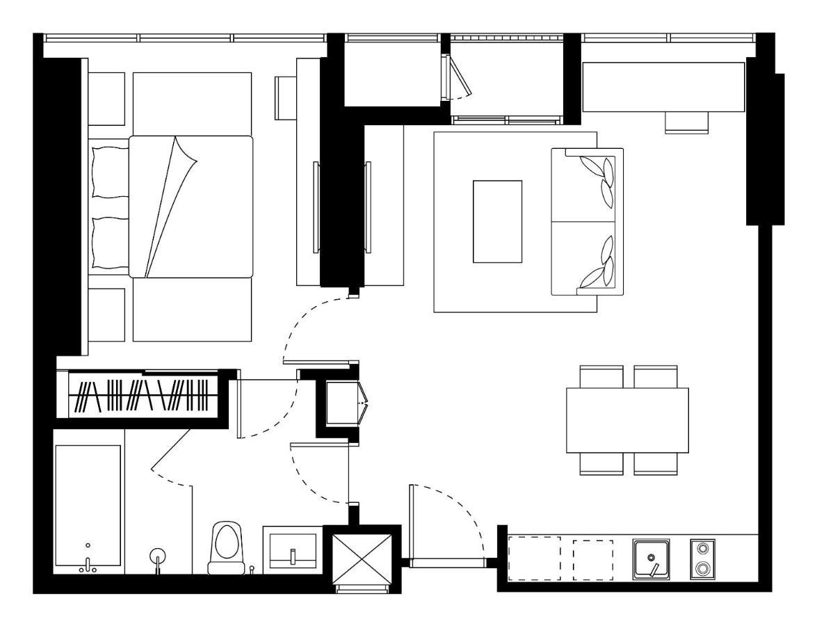 Somerset Rama 9 Банкок Екстериор снимка A floor plan of a typical apartment