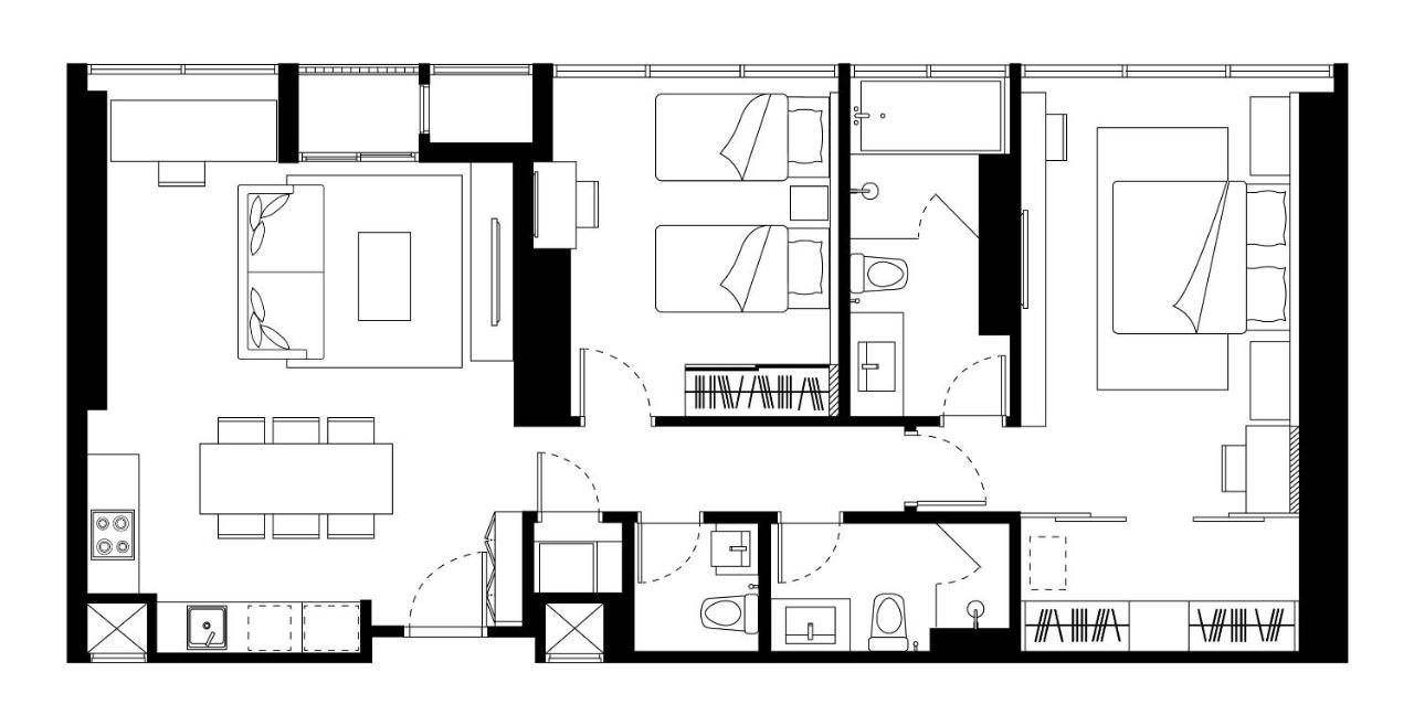 Somerset Rama 9 Банкок Екстериор снимка A floor plan of a typical apartment